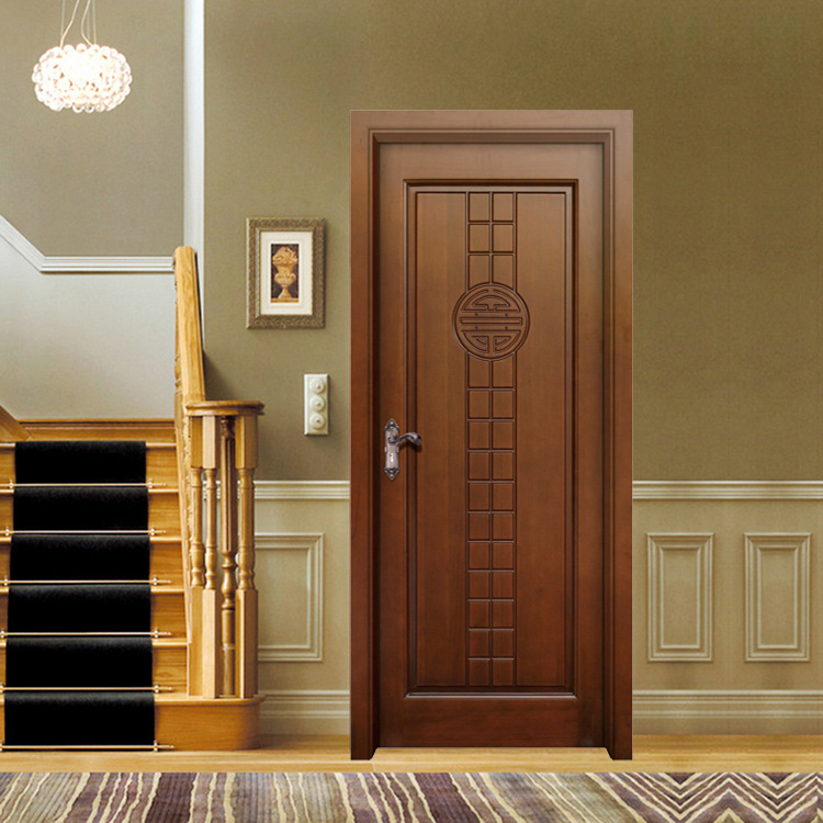 厂家直销室内套装门新中式原木橡木门简约烤漆卧室门