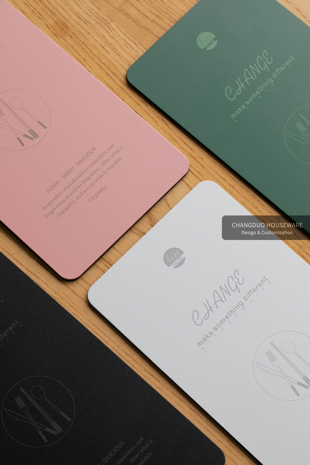 ins原创设计餐垫不锈钢黑白粉绿色磨砂面ins北欧风杯垫毛巾垫定制