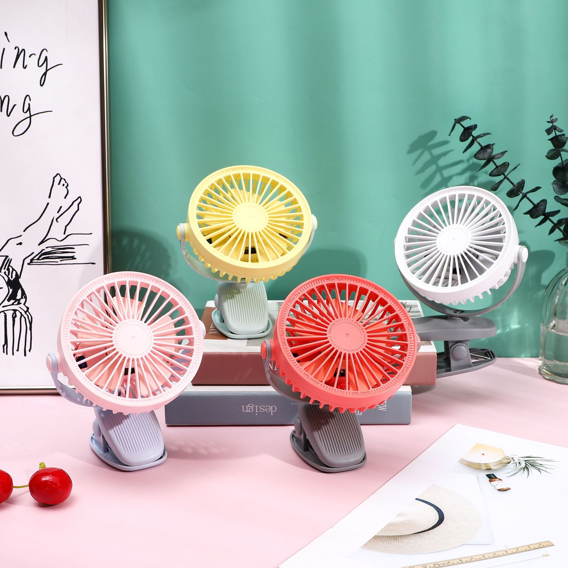 多功能夹子小风扇 桌面夹式台扇婴儿推车夹子电扇便携式usb电风扇