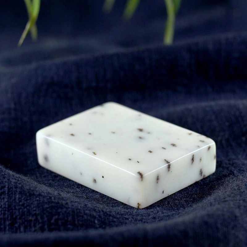 温润斋天然和田玉桂花糕料玉石平安无事牌子挂件送证书玉平安牌