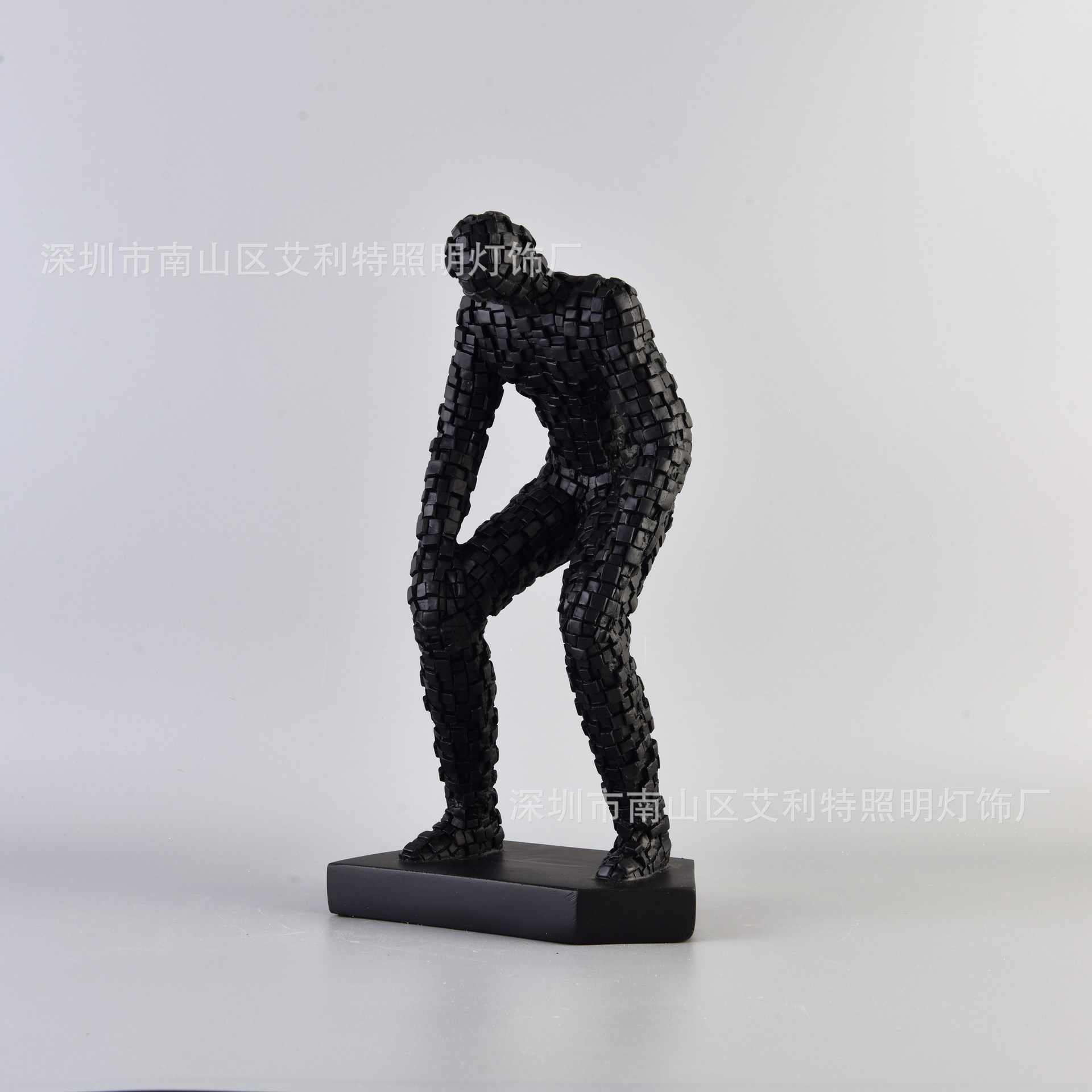 现代创意马赛克人物抽象摆件别墅酒店软装陈设饰品书柜桌面摆设品