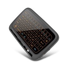 新款H18+2.4G迷你无线触摸板飞鼠背光版键盘H18+全屏触摸厂家供应