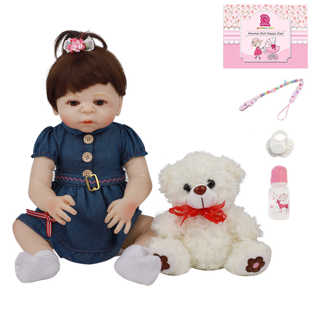 全胶仿真婴儿重生娃娃玩具洋娃娃silicone reborn doll 18 48cm