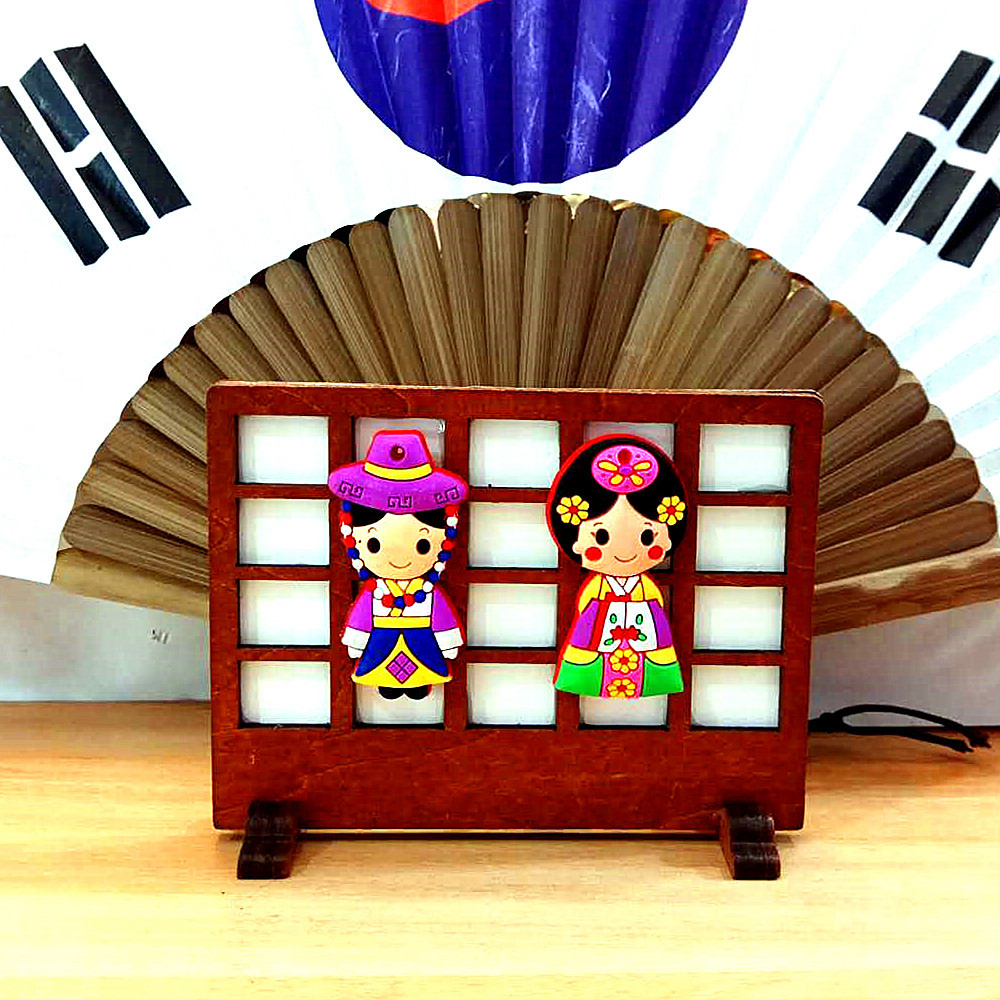 韩国民俗工艺品摆件朝鲜族韩服情侣人偶韩式家居餐厅桌面摆饰礼品