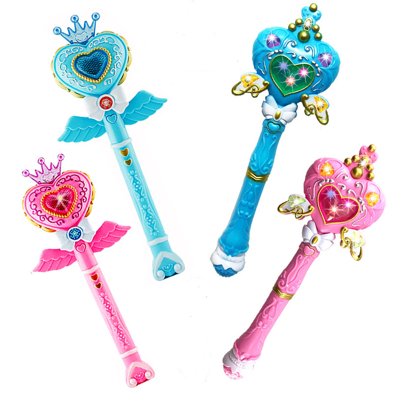 摆地摊少女魔法棒投影巴拉拉套装魔仙棒灯光音乐仙女棒幼儿园玩具