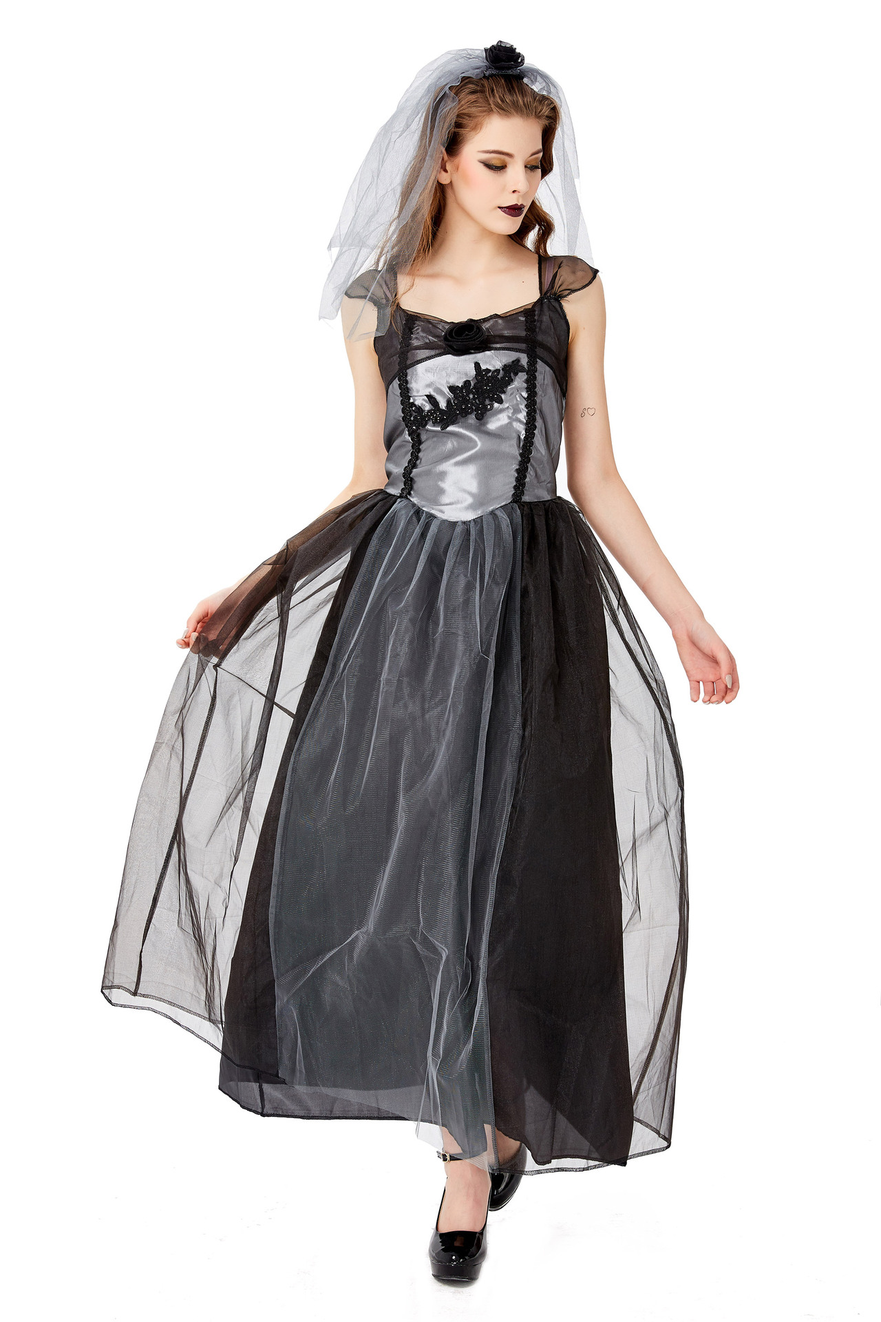 万圣节鬼新娘恶魔服装女巫装吸血变装地狱死神新娘制服派对演出服