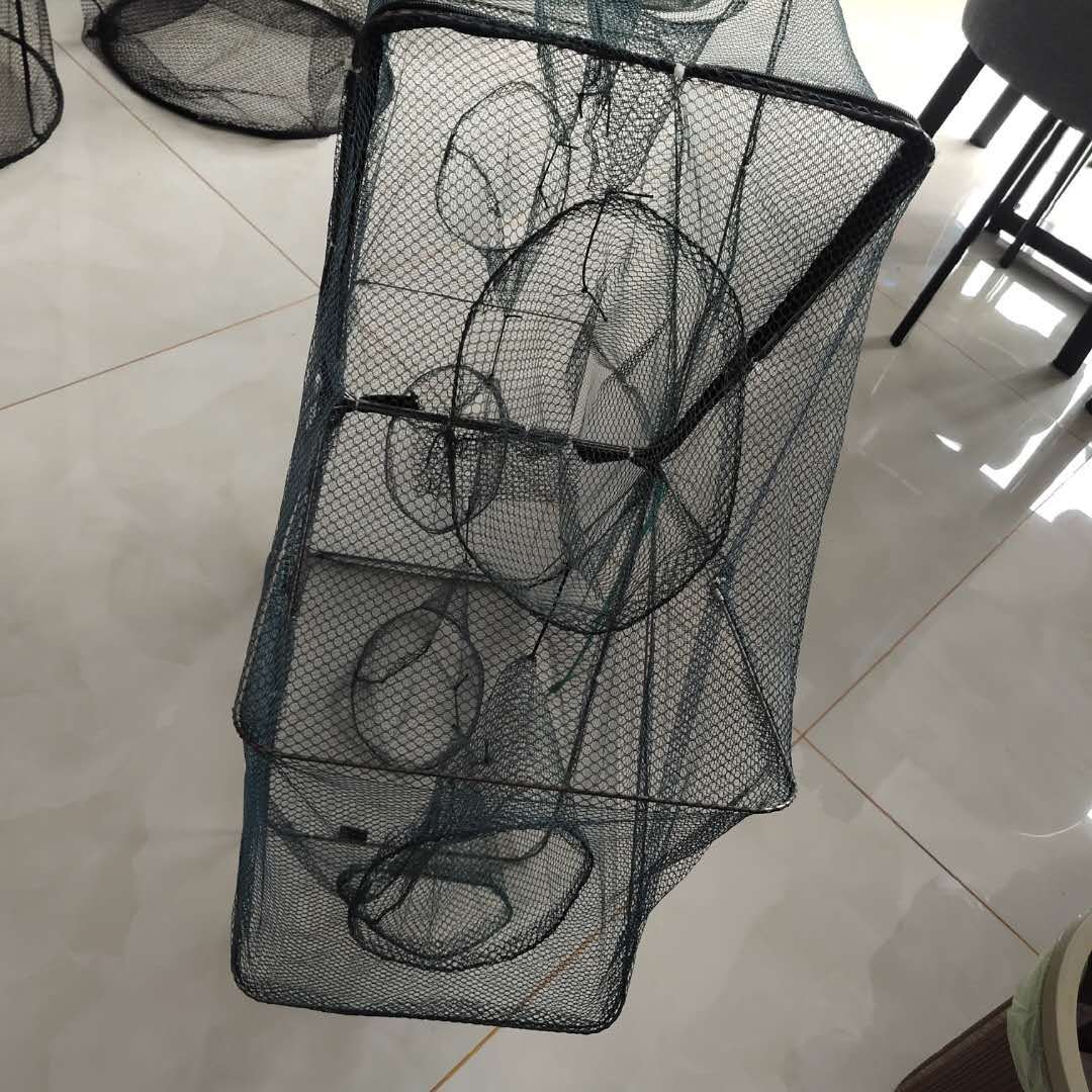 伞型渔笼 捕鱼网 自动虾笼伞型4孔6孔8孔12孔16孔圆柱形鱼笼