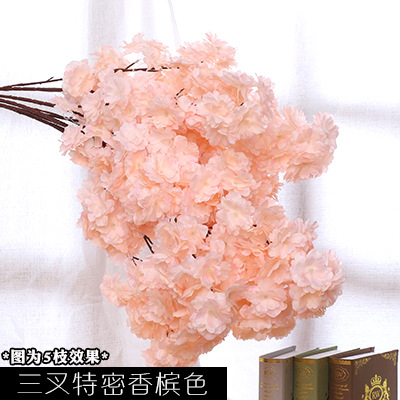 Artificial Cherry blossom wedding celebration decoration cherry tree Peach blossom plastic fake flowers Silk flowers