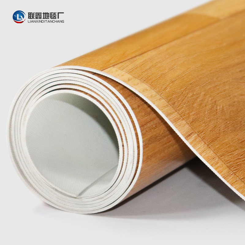 厂家直销2mm木纹pvc地板胶净味商用办公室健身房舞蹈室养老院地胶