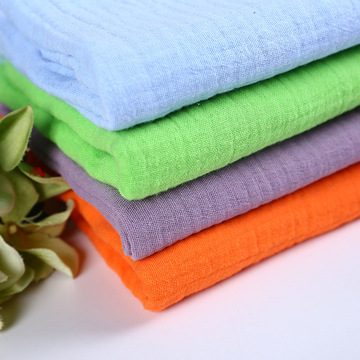 全棉皱布纱布 褶皱双层绉布 泡泡纱 婴童面料 家居服睡衣女装布料