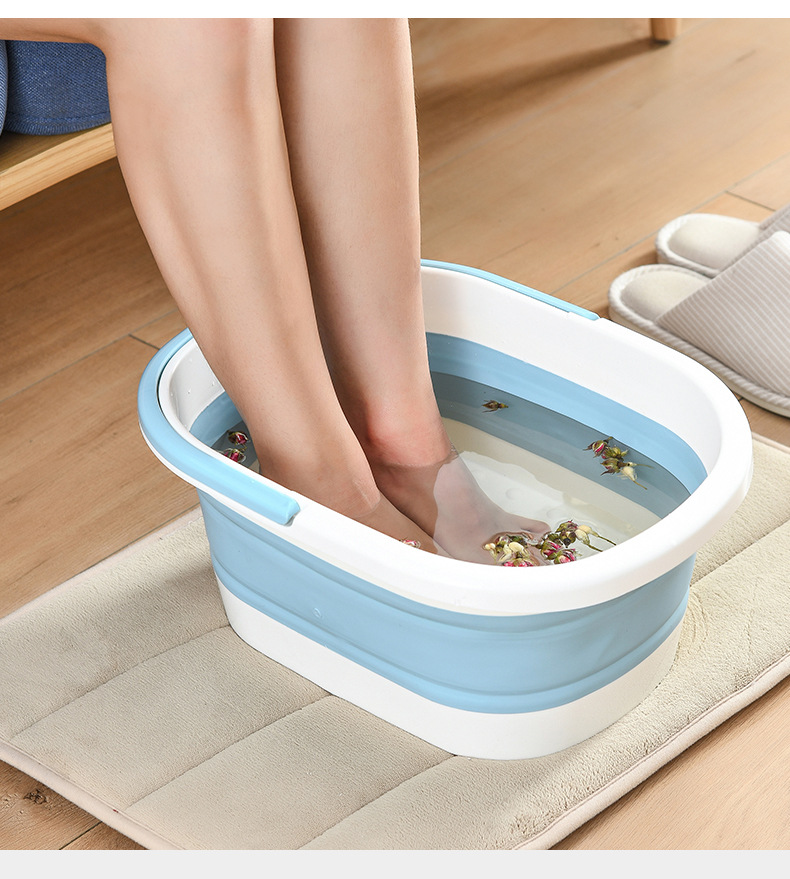 日式折叠泡脚料足浴盆加厚洗脚桶泡脚盆按摩足浴桶家用