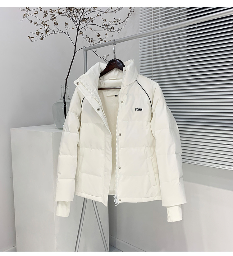 韩国潮牌徐梦洁同款fcmm加厚短款羽绒服男女情侣白鸭绒冬季外套