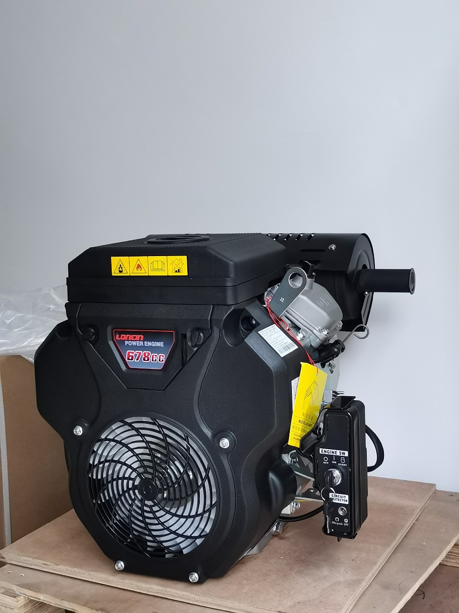 重庆隆鑫loncin 双缸汽油发动机lc2v78fd-2 ,678cc平键25.4mm