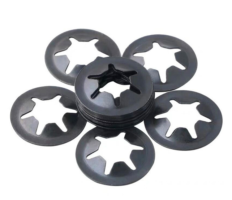 65锰钢梅花卡圈平边轴承夹挡圈花型垫圈平卡夹m3m4m5m6m7m8m10m12