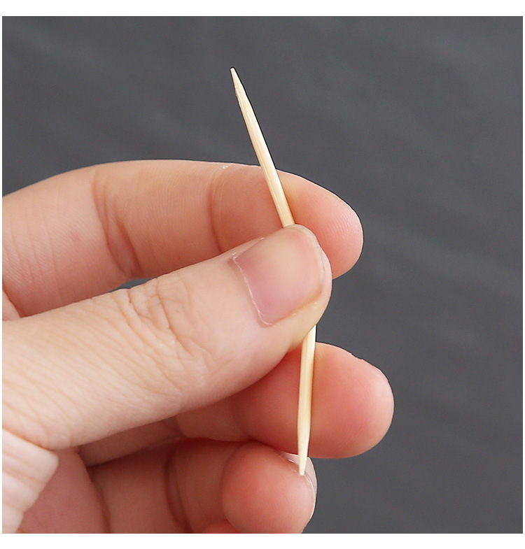 现货袋装双头细牙签 家用水果签 酒店餐饮一次性竹牙签批发