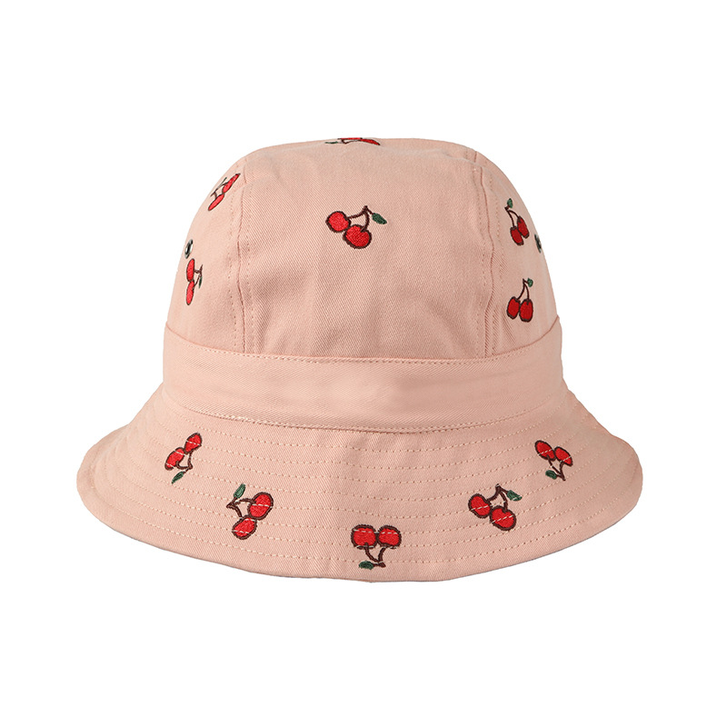 渔夫帽女韩版百搭日系时尚网红樱桃遮阳防晒显脸小可爱帽子女潮