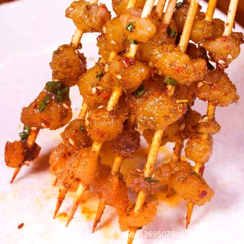 湘西小串牛油串肉串烧烤串 半成品牛胸油小串10包1000串/件