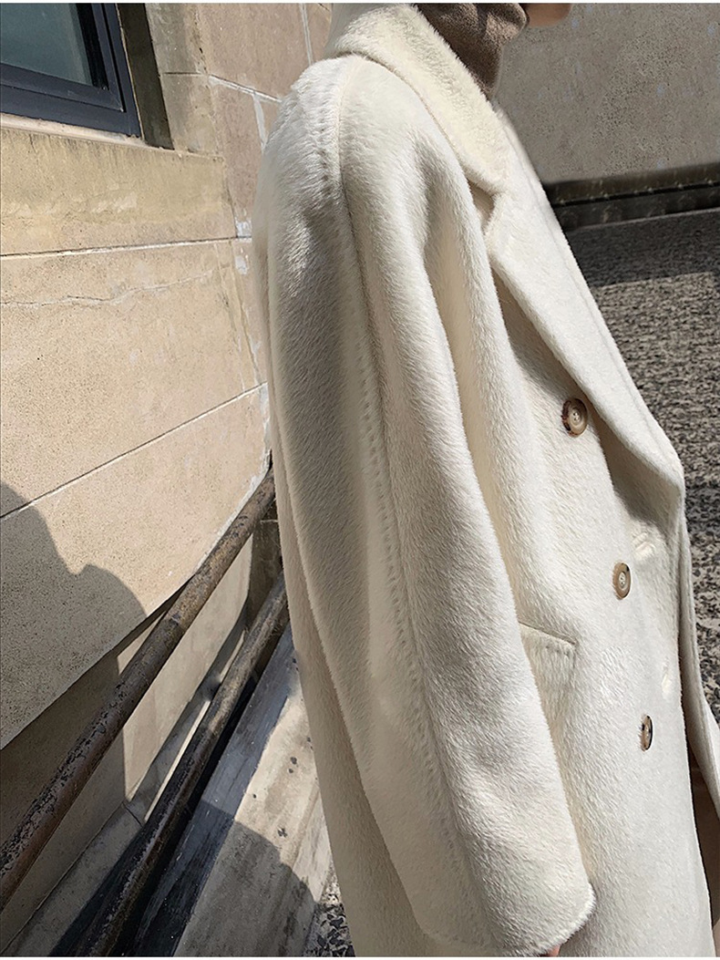 高端系列重磅推荐匠心工艺苏力羊毛长款大衣女轻奢羊驼绒阿尔巴卡