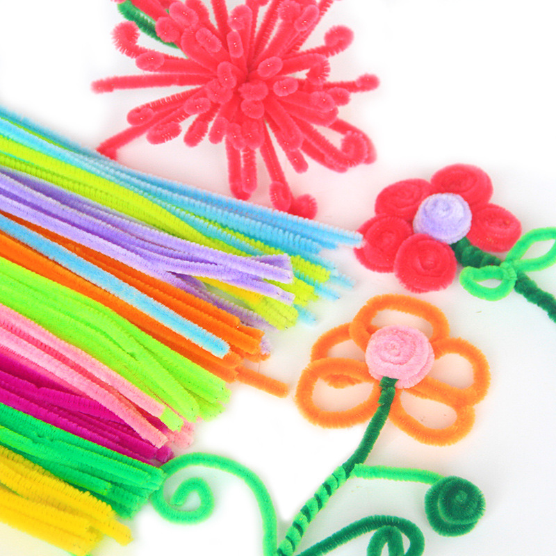 200根彩色扭扭棒金葱毛条 波浪毛绒条diy毛根儿童幼儿园手工材新