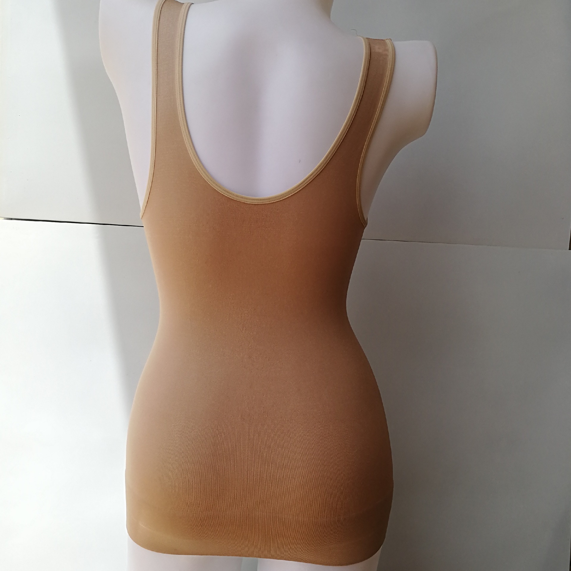 Cross-Border Supply Wholesale Belly Contracting Slim Open Chest Body Shaping Split Back Shaping Seamless Stretch Vest Female 