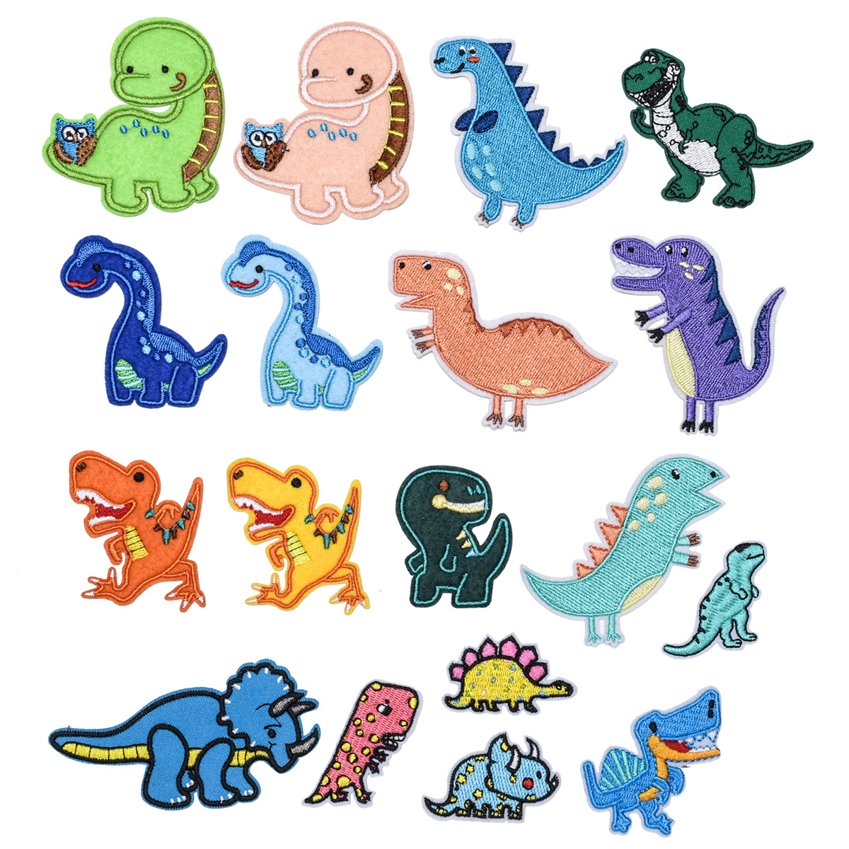 雅绣电脑绣花恐龙卡通小动物徽章童装服装辅料饰品配件补丁贴布贴