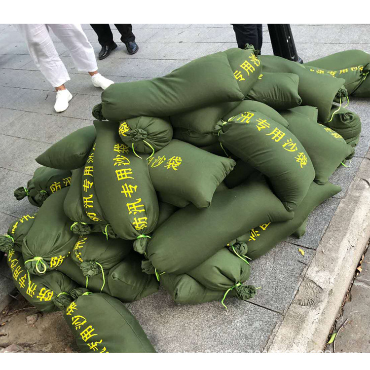 厂家直销防汛沙袋抽绳沙袋25*50防汛专用沙袋加厚帆布吸水膨胀袋