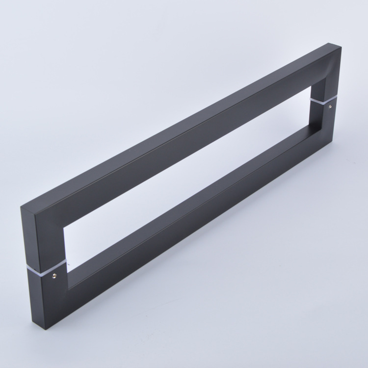 不锈钢方管拉手 烤漆哑黑玻璃门拉手 不锈钢酒店淋浴房拉手