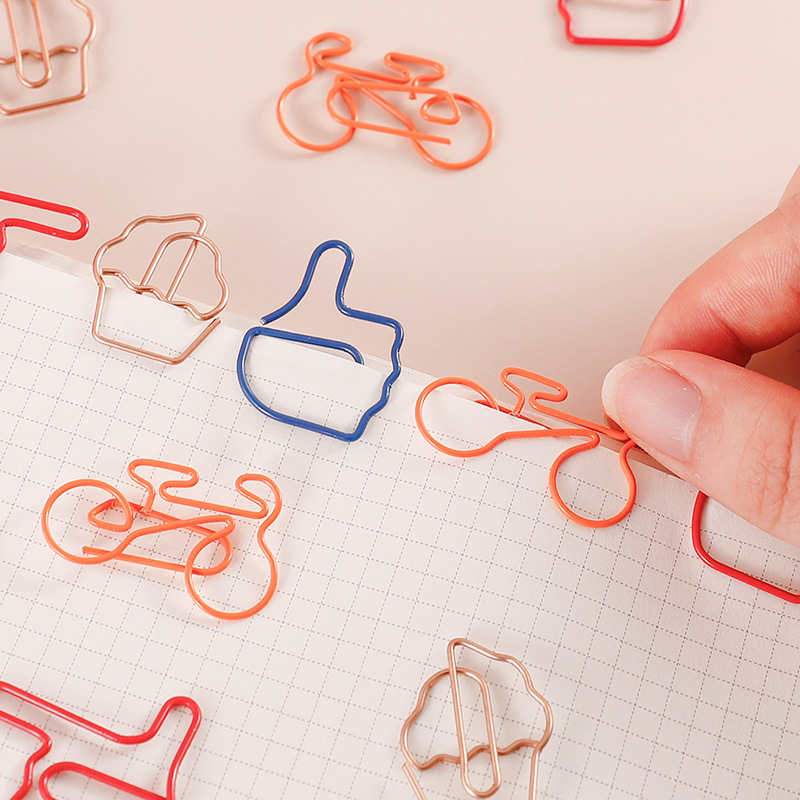 创意卡通书签 金属彩色可爱回形针财务文件资料曲别针