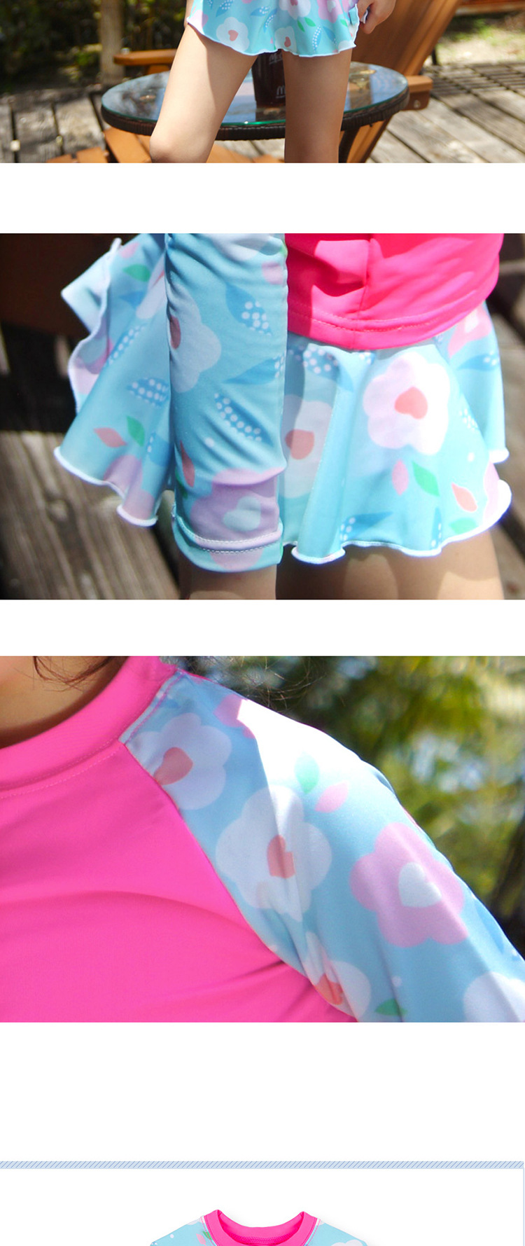 儿童泳衣女女童分体裙式小公主可爱三角游泳衣韩国女孩学生泡温泉