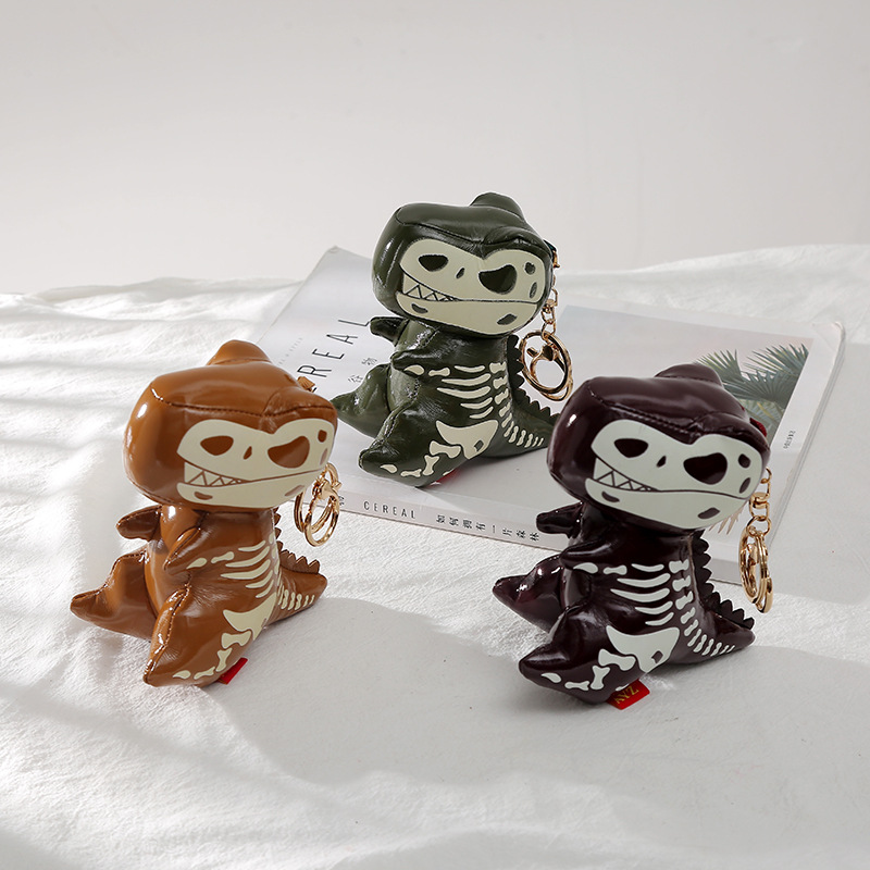 网红夜光小恐龙荧光霸王龙挂件卡通汽车钥匙扣男女情侣背包包挂饰