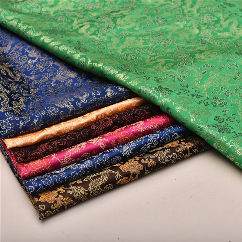 150尼龙小龙织锦缎丝绸面料包装布料装裱布袋锦盒中国风唐装绸缎
