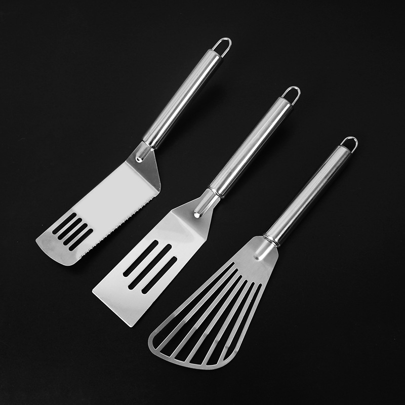 不锈钢牛排铲翻鱼铲铁板烧煎蛋披萨铲手抓饼煎饼锯齿铲子烙饼工具