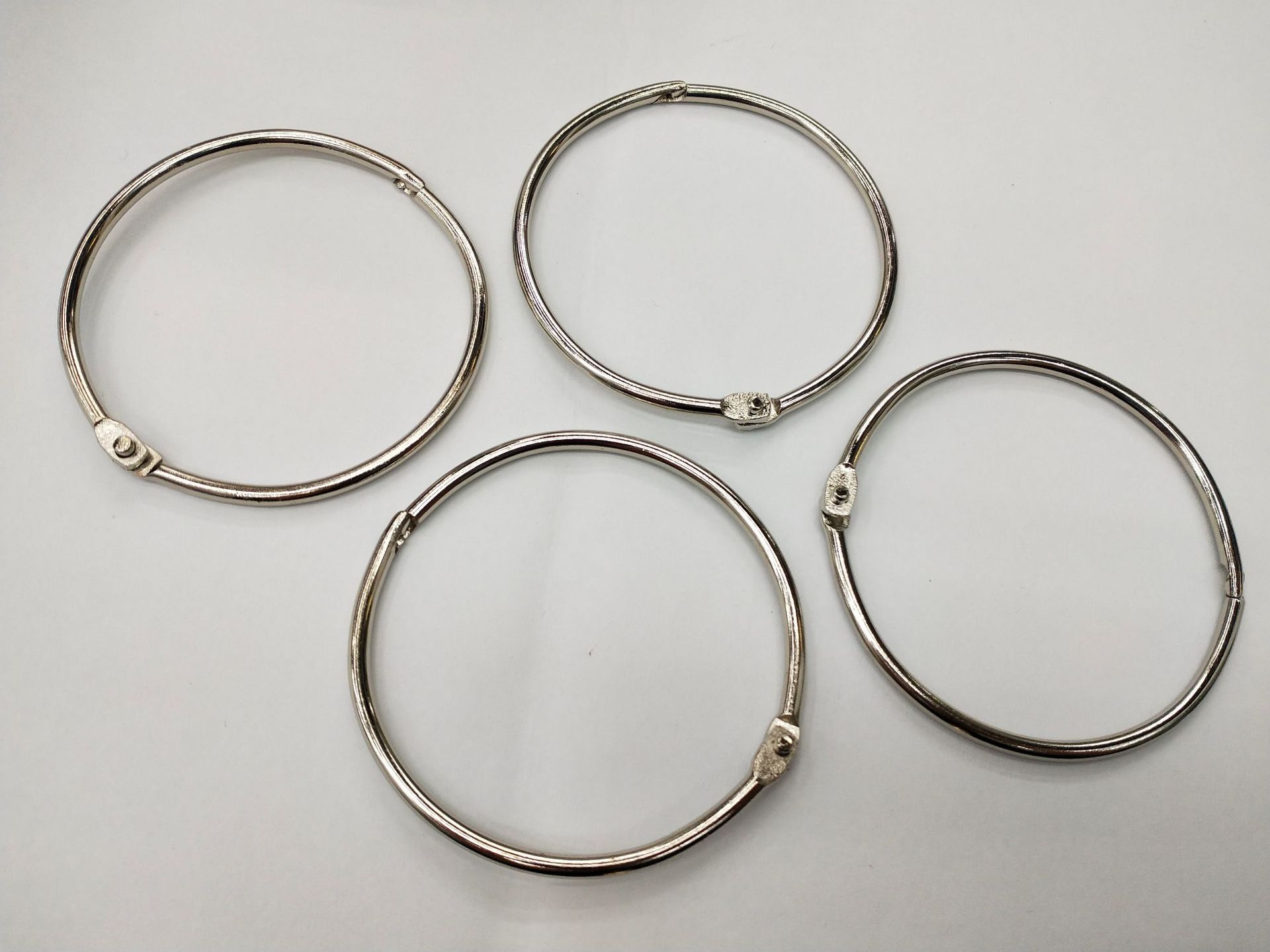 75mm活页圈铁环扣装订圈线圈铁圈书圈活页环卡片打孔环扣圈圆形口