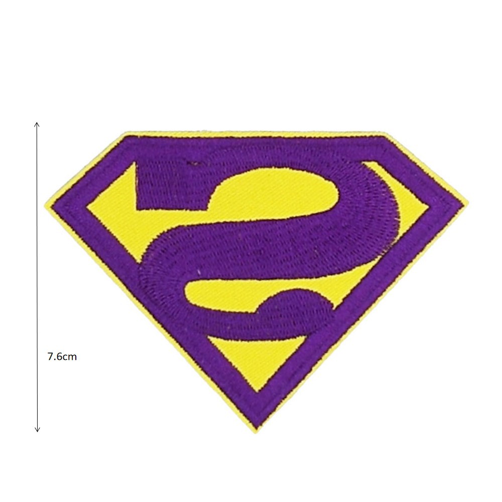 日本刺绣机制作 漫威超人logo羽绒服牛仔衫补丁diy徽章布贴