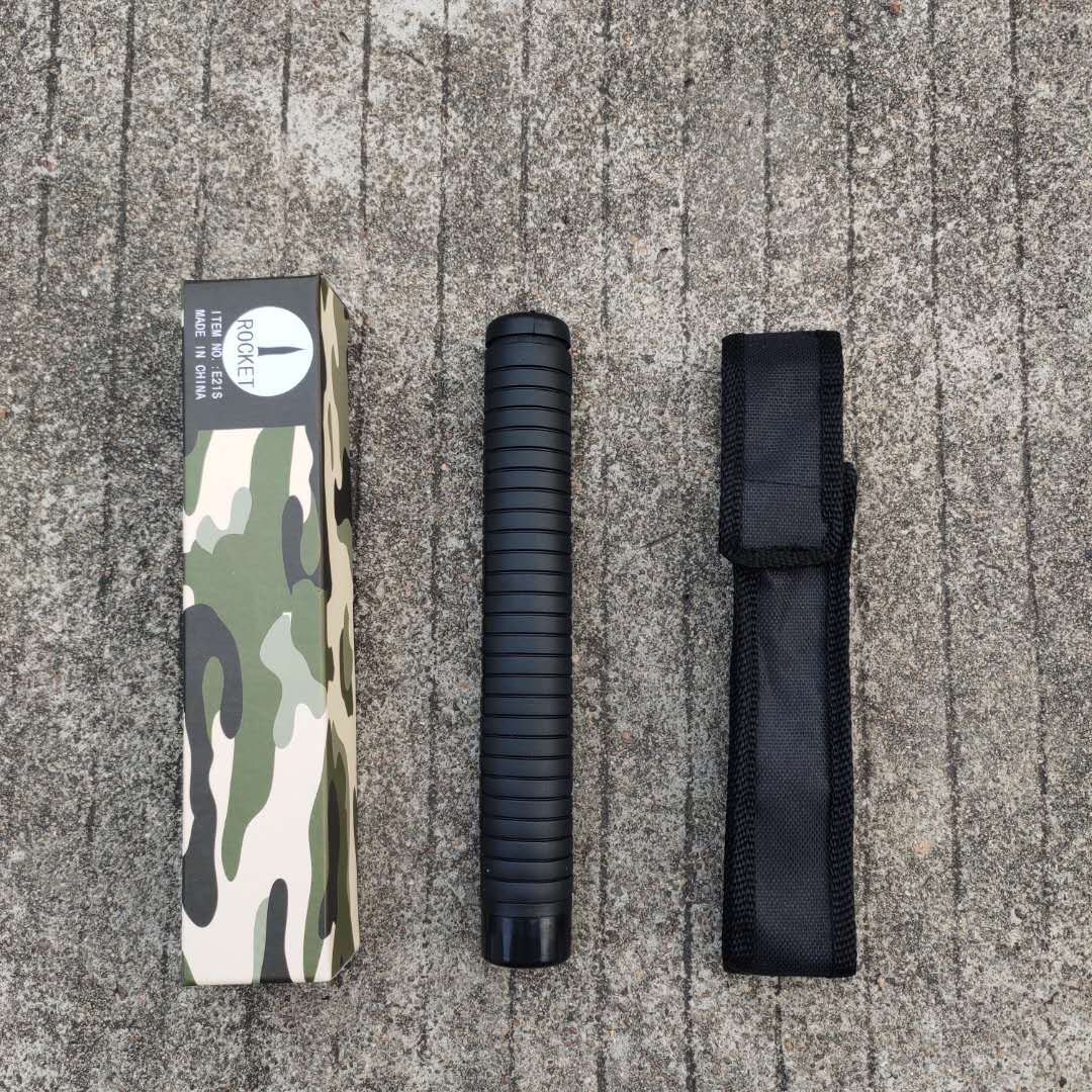 橡胶甩棍防身武器自卫pc伸缩棍子车载用品三节棒摔棍甩棒甩鞭甩辊