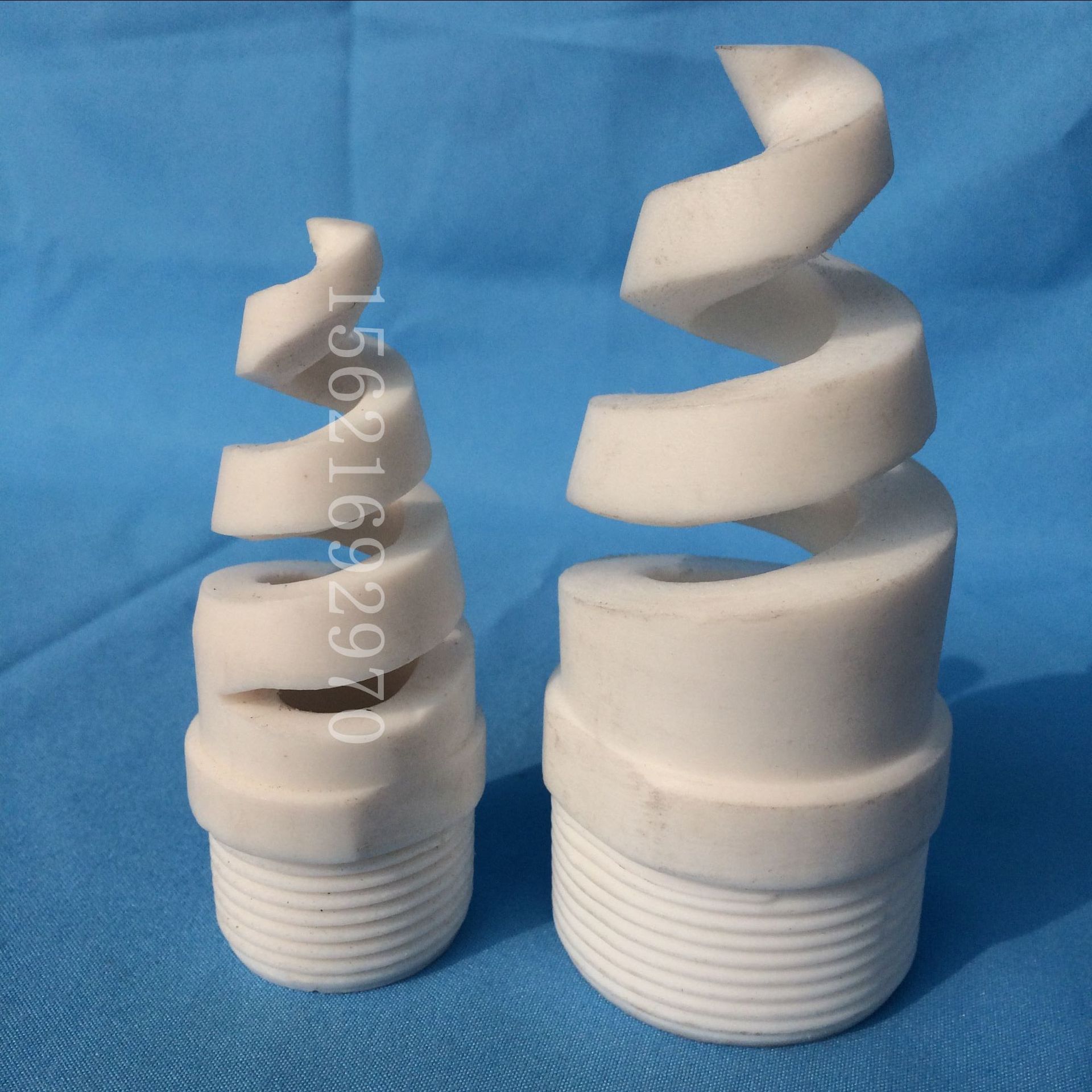 四氟螺旋喷头聚四氟乙烯螺旋喷嘴耐酸碱喷淋头脱硫塔喷嘴