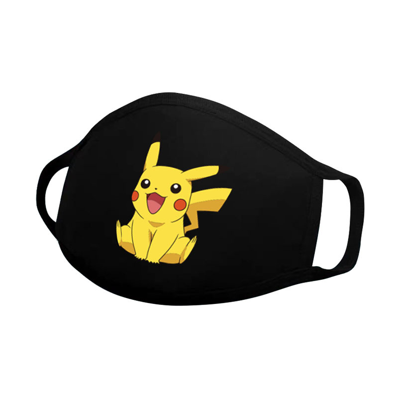 皮卡丘儿童口罩成人神奇宝贝宠物小精灵小孩小学生纯棉可水洗印花