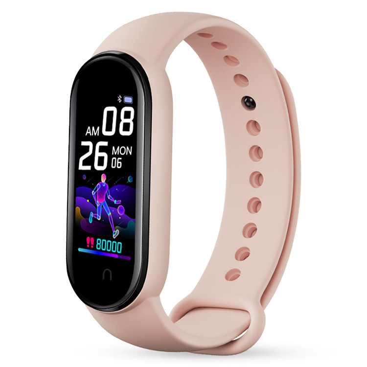 M5 Color Screen Smart Bracelet Sport Step Counting Heart Rate Blood Pressure Caller Information Reminder Multi-Function Sports Bracelet Cross-Border