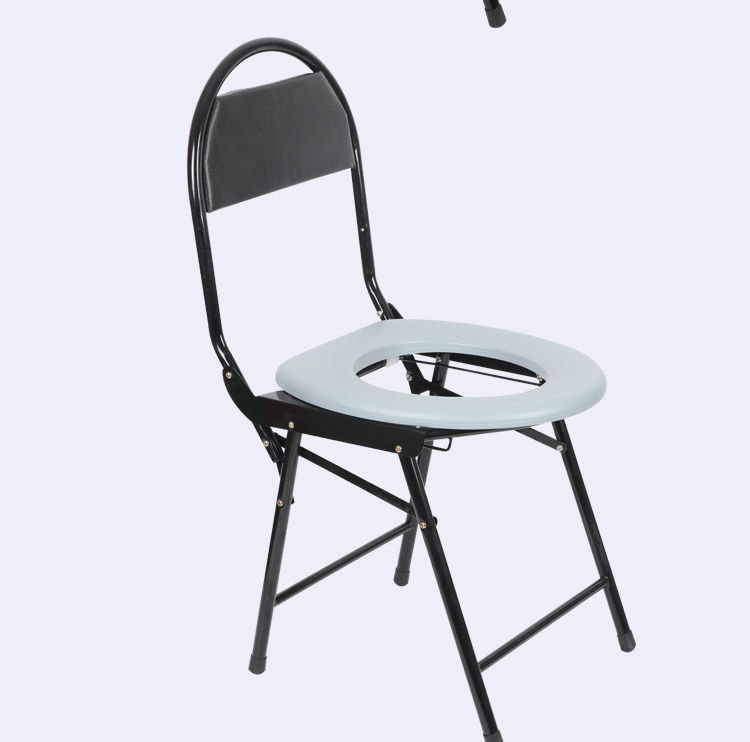 座椅马桶老年人坐便椅孕妇加固折叠坐便器 移动马桶便椅家