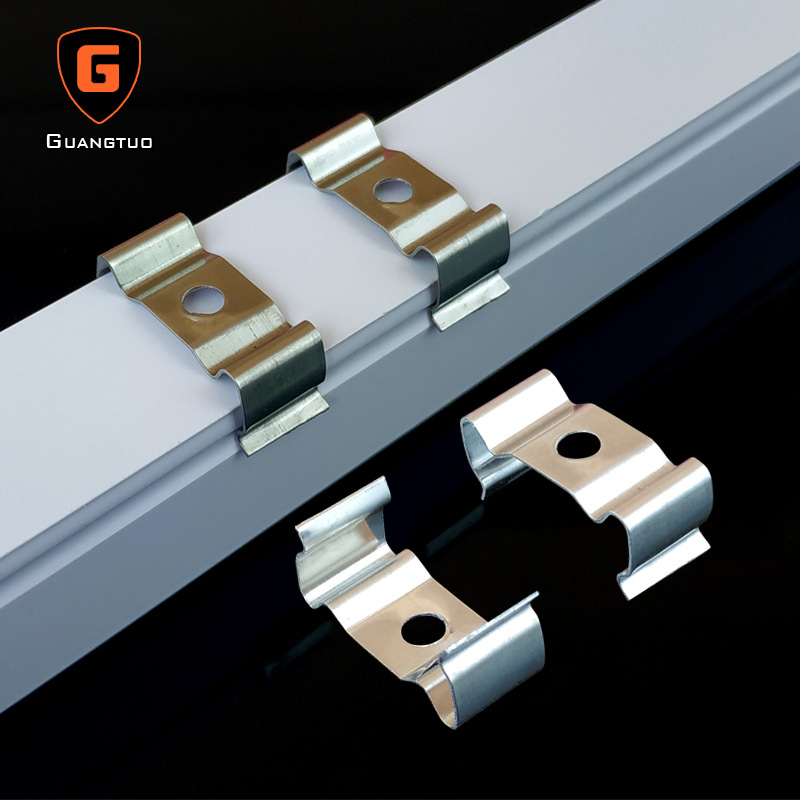 3万个t8一体化日光灯固定挂板支架灯u型夹子加强