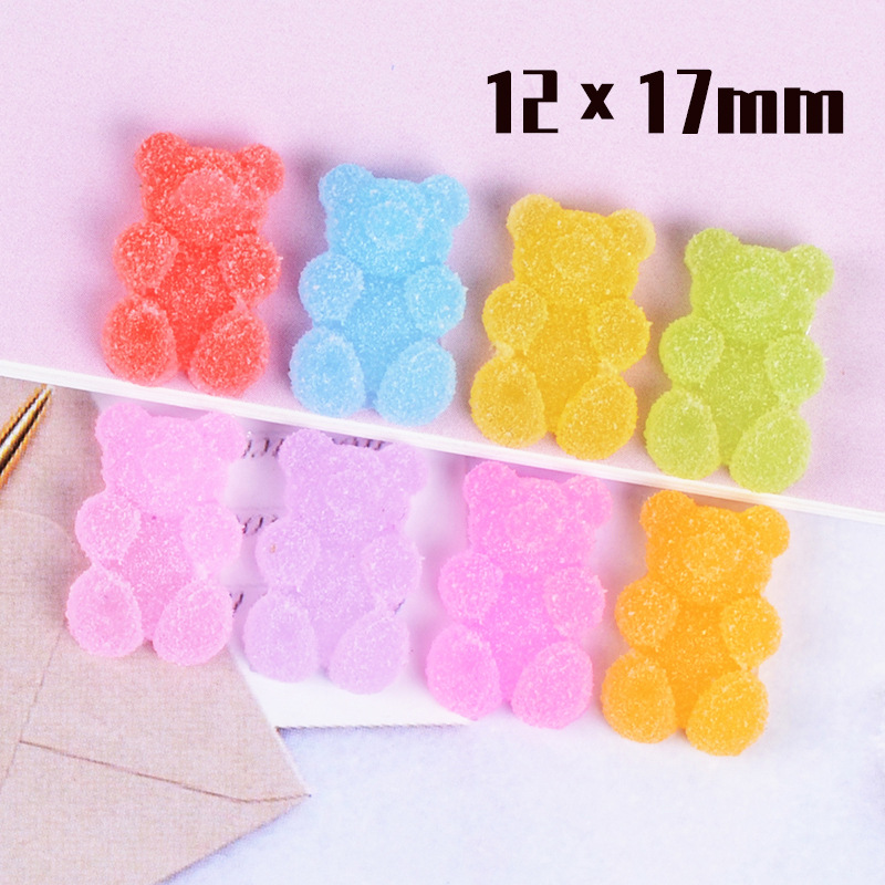 simulation gummy bear cream glue small ornament candy toy handmade diy small jewelry barrettes diy resin small accessories