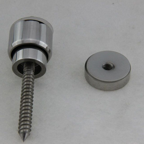 可调节不锈钢广告钉 玻璃护拦 楼梯扶手配件 镜面广告牌固定钉