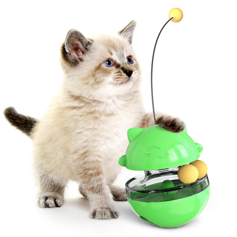 Amazon Hot Food Dropping Ball Cat Teaser Tumbler Cat Turntable Toy Zihi Artifact Pet Supplies Manufacturer