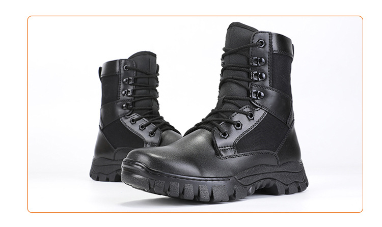 新式作战靴男春秋超轻陆战靴战术靴男户外高帮训练靴男保安鞋军靴