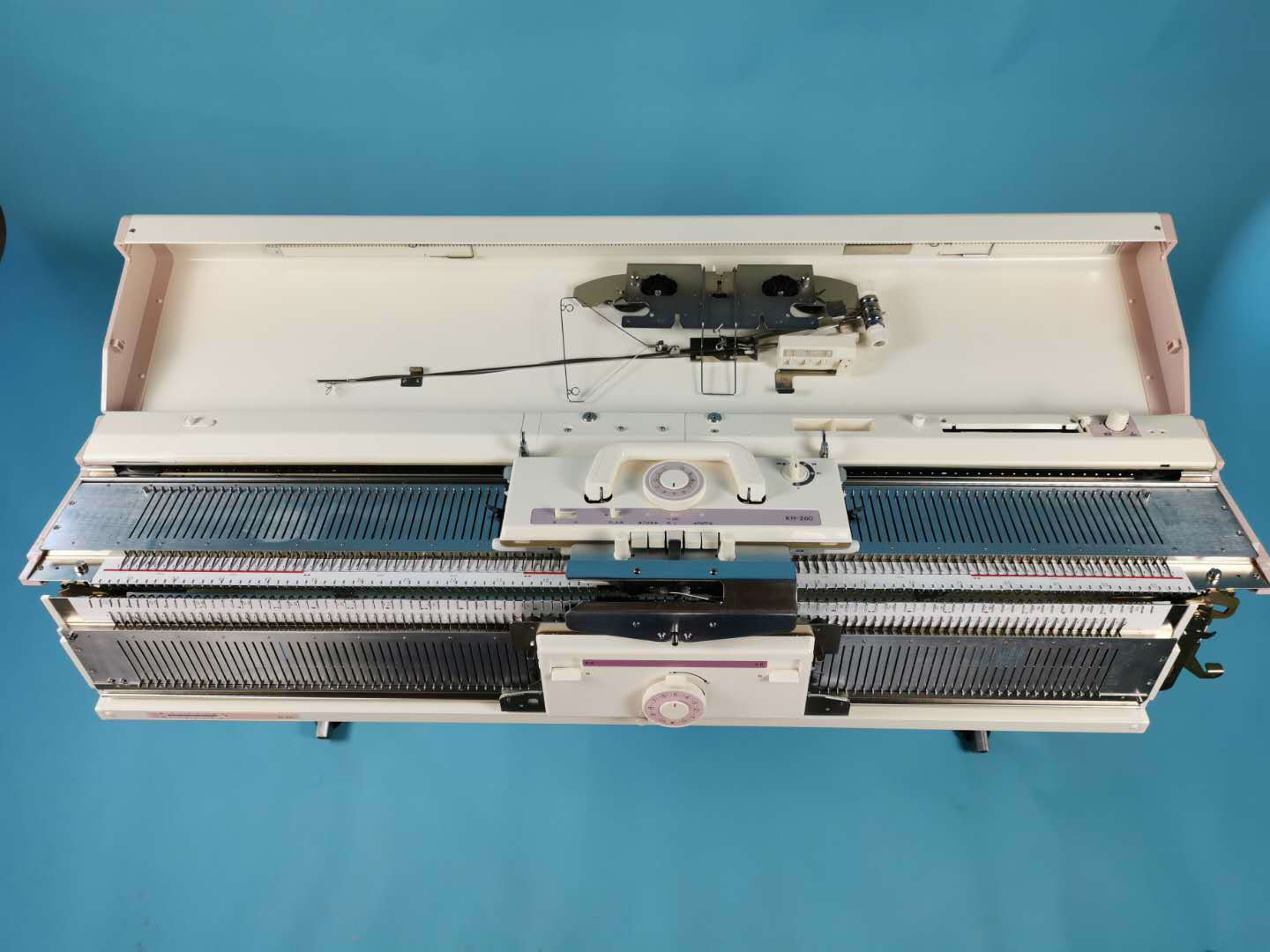 厂家直销全新家用毛衣编织机kh260主机 kr260副机 双针床搭配套机