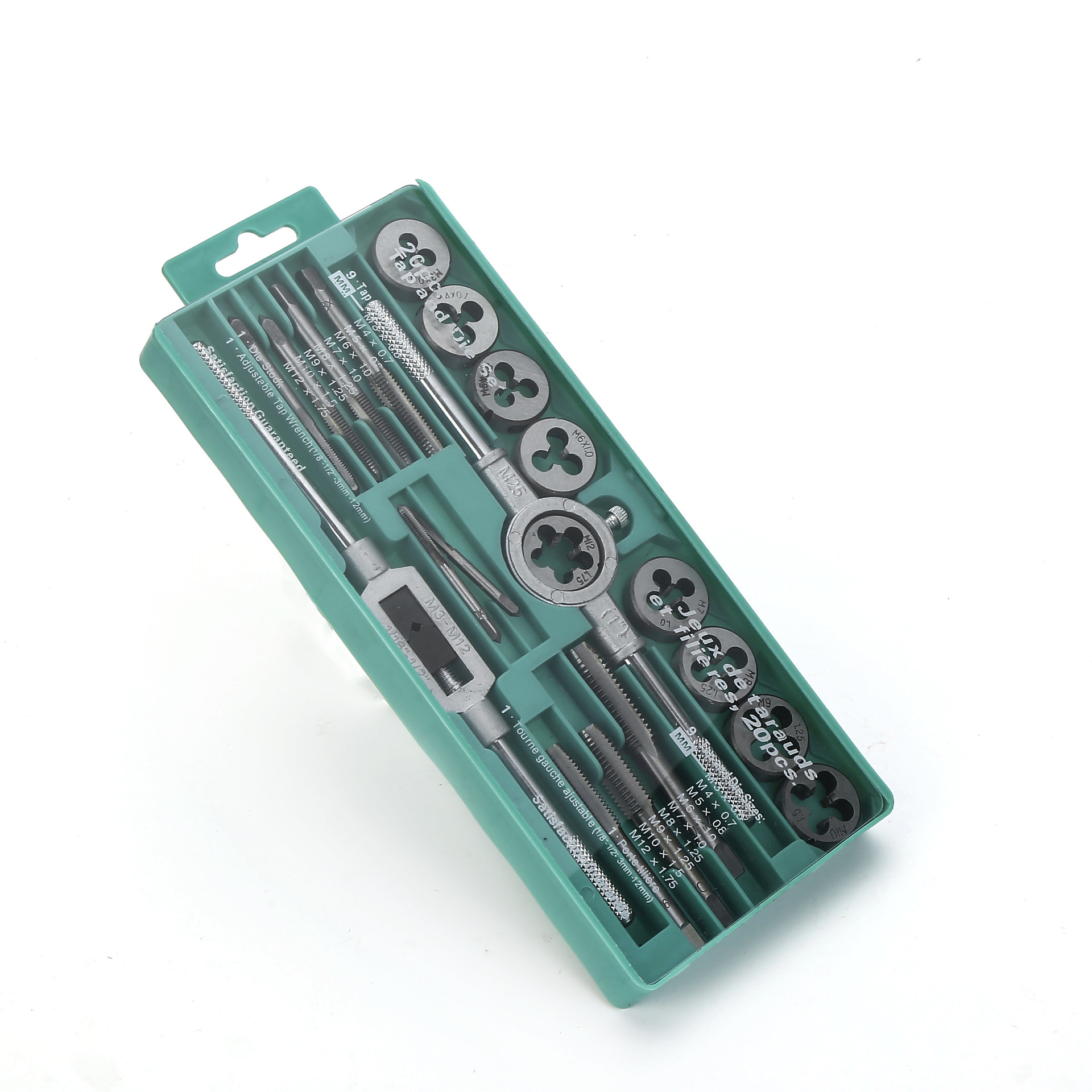 公制丝锥板牙12件20件套装(大架)组套成套丝攻板牙丝锥板牙套装