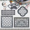 To fake something antique Anhui Wall Paper-cuts for Window Decoration Chinese style cement circular square Sector Hollow Brick Flower Window Courtyard Pendant To fake something antique Anhui Wall Paper-cuts for Window Decoration Chinese style cement circular square Sector Hollow Brick Flower Window Courtyard Pendant