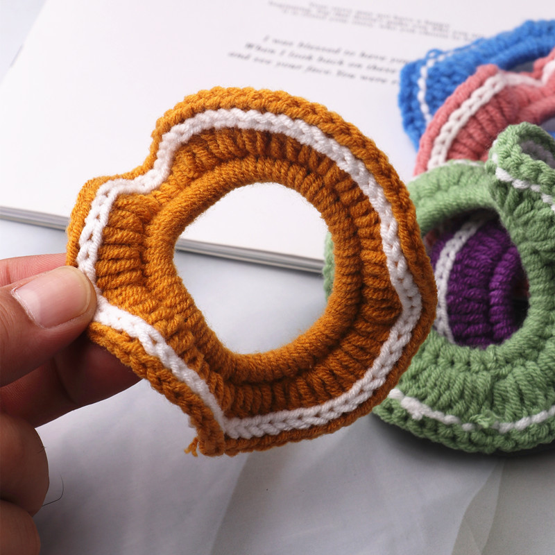 韩版头饰少女猪大肠宽叶皮筋彩色发绳头绳秋季头饰发饰手制发圈