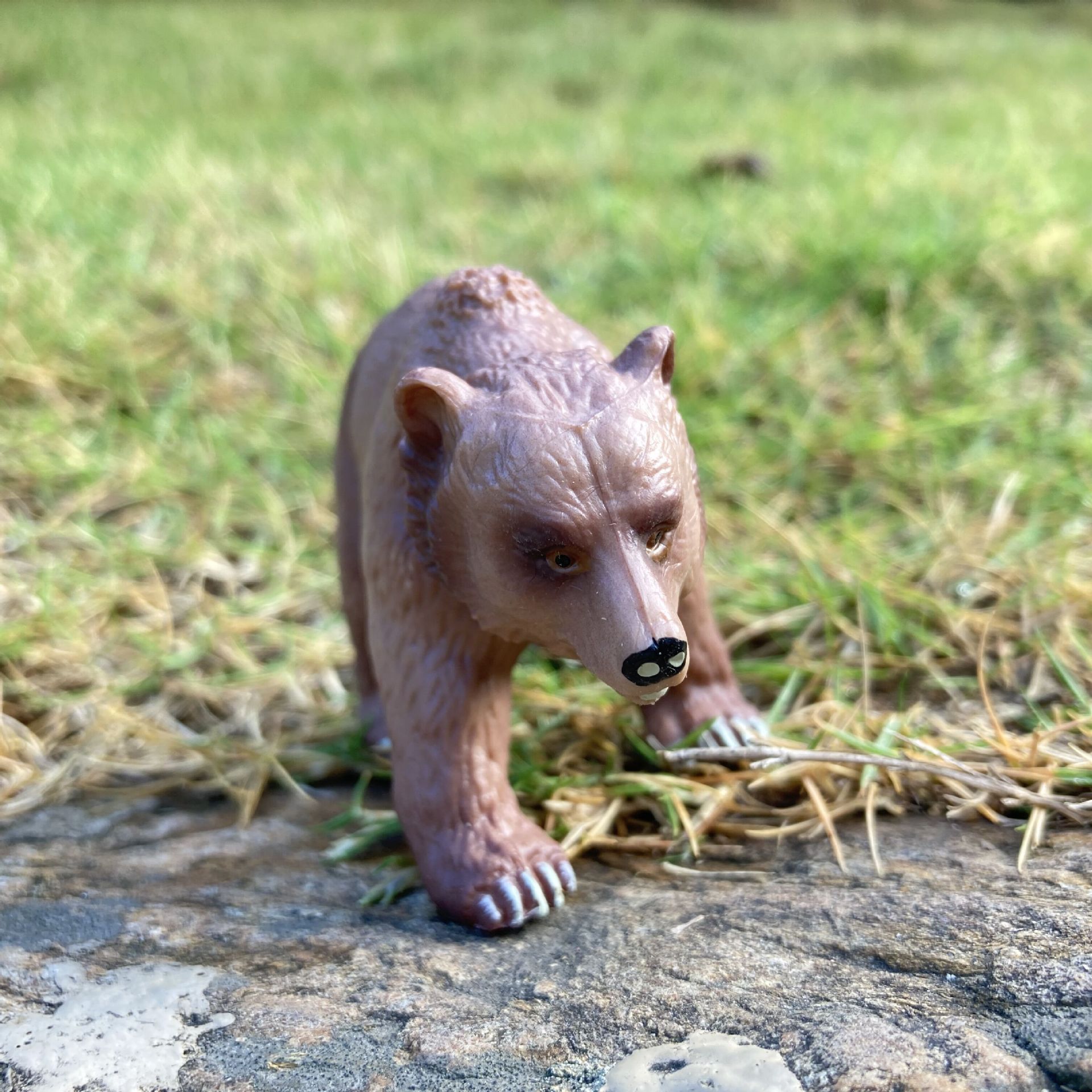 跨境仿真野生动物模型野兽黑熊棕熊模型 小熊仔儿童实心玩具摆件