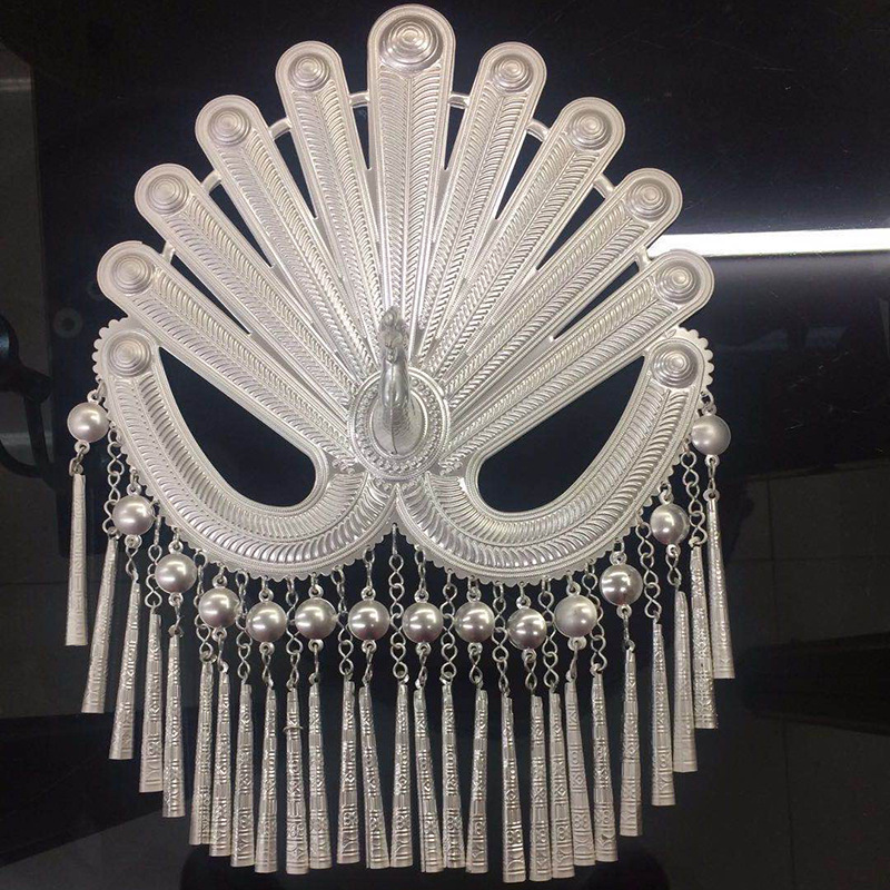 兰蝶民族风彝族风银帽子 彝族帽饰配件摄影婚庆盛装帽子 厂家直销